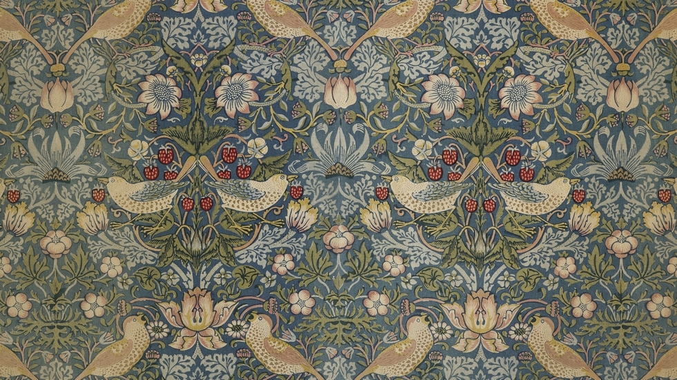 Los papeles pintados y las telas estampadas acabaron siendo los artículos más rentables de Morris & Co.
