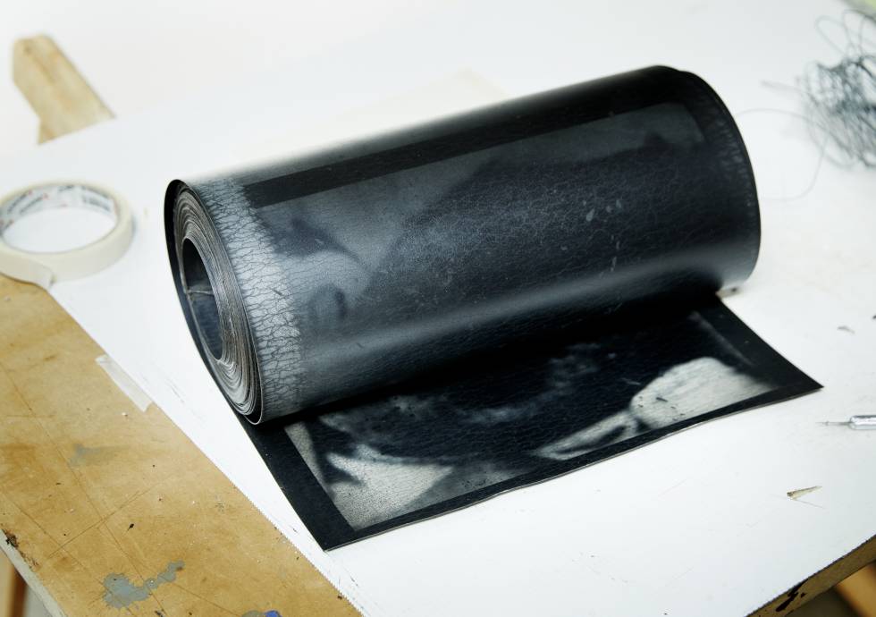 Un rollo fotográfico de la serie 'Chance', formada por cientos de imágenes de bebés polacos.