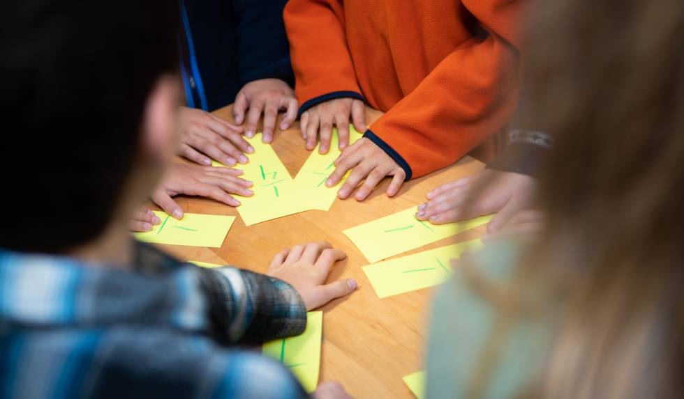 Un aula del colegio Waldorf Peninsula de Silicon Valley.