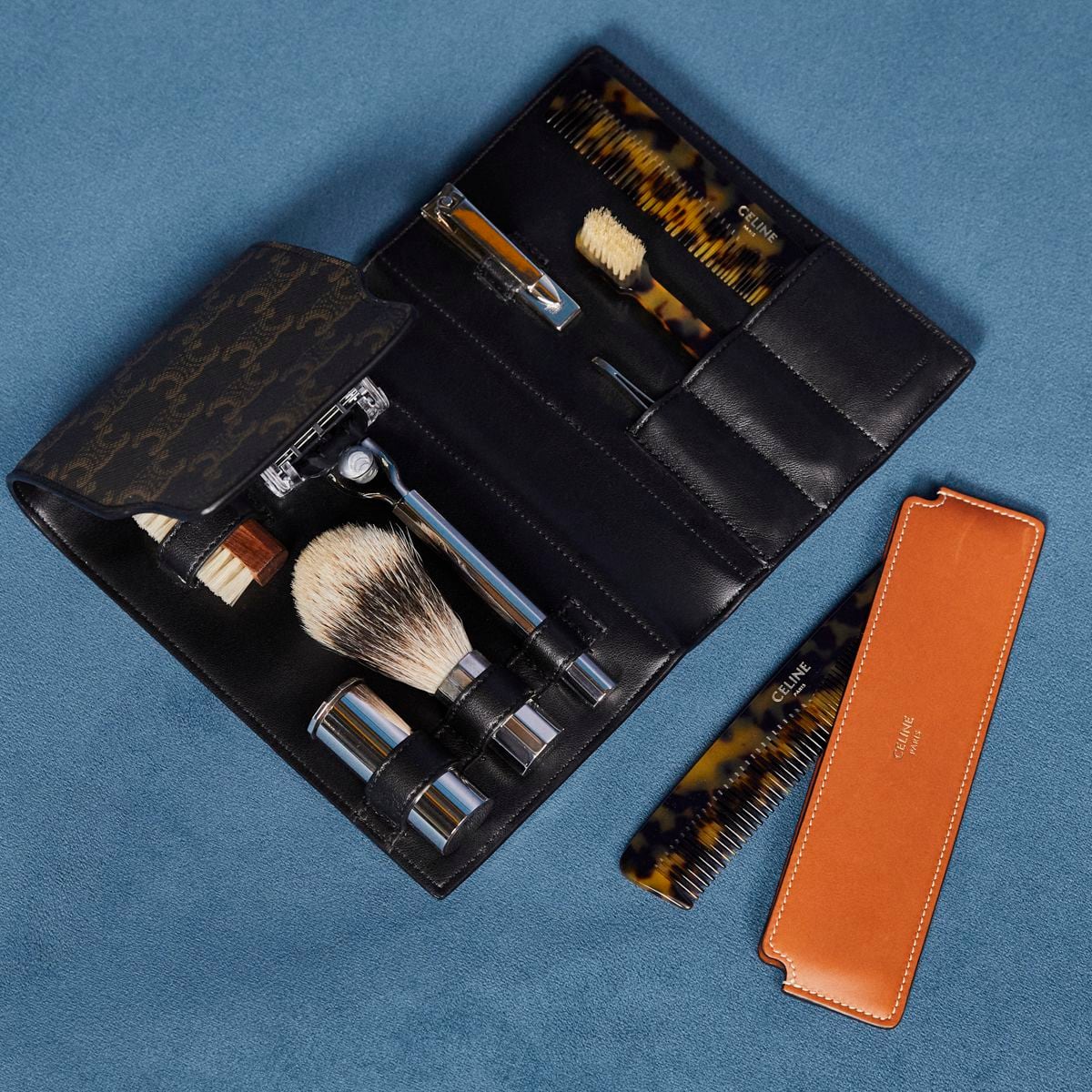 Kit de viaje en toile triomphe negro de Céline por Hedi Slimane