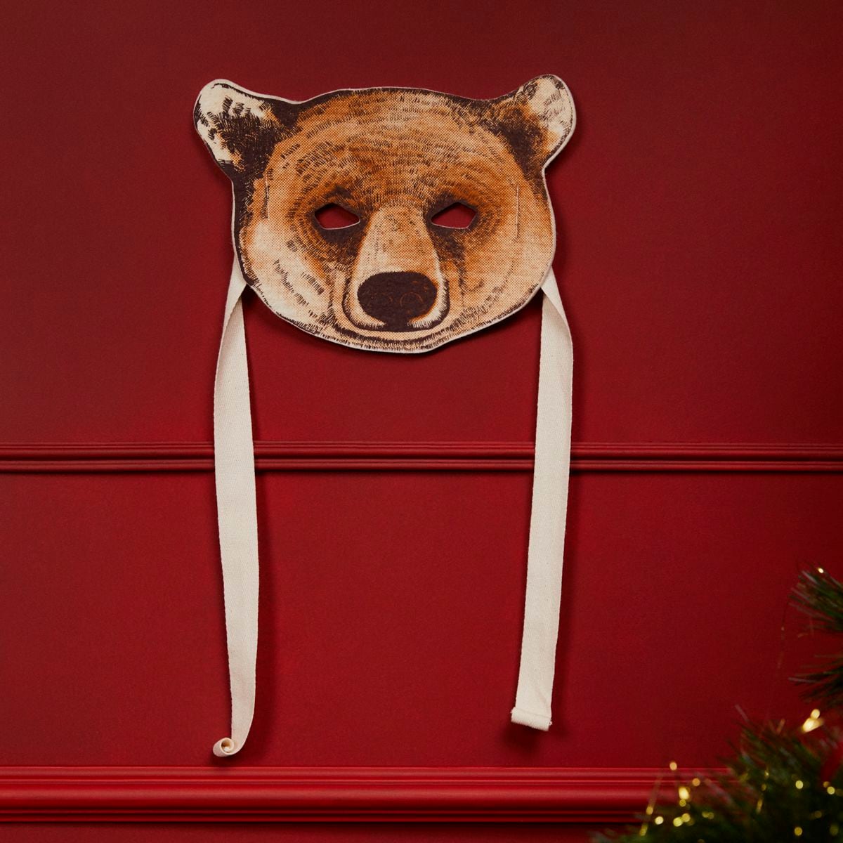 Máscara de fieltro de oso de Circo Kids