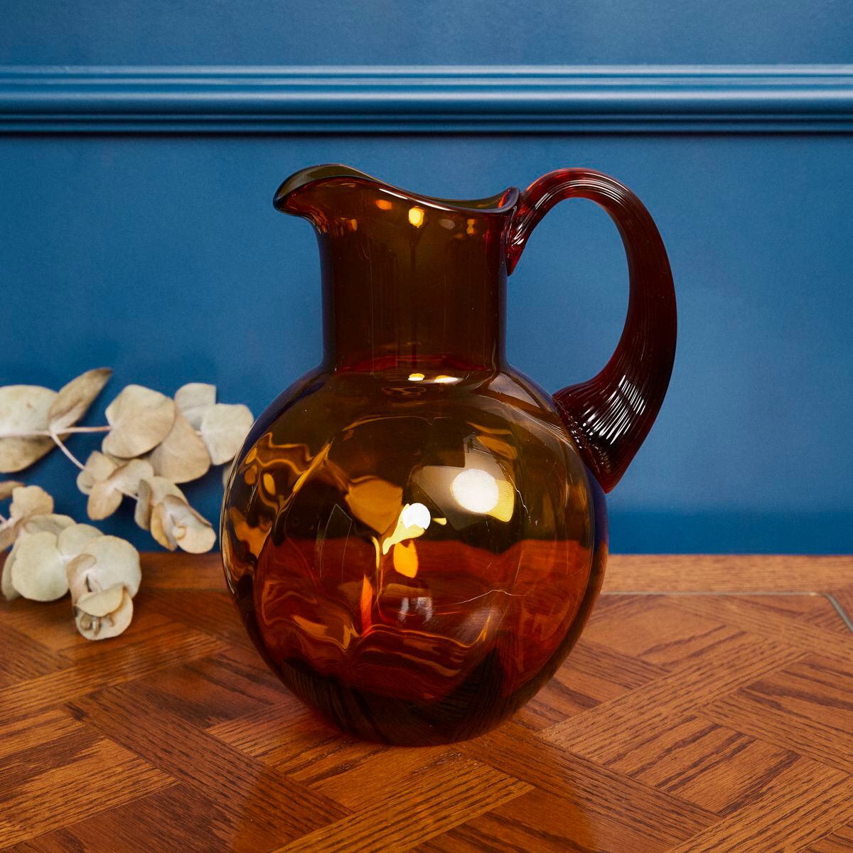 Jarra de cristal ámbar de Indietro