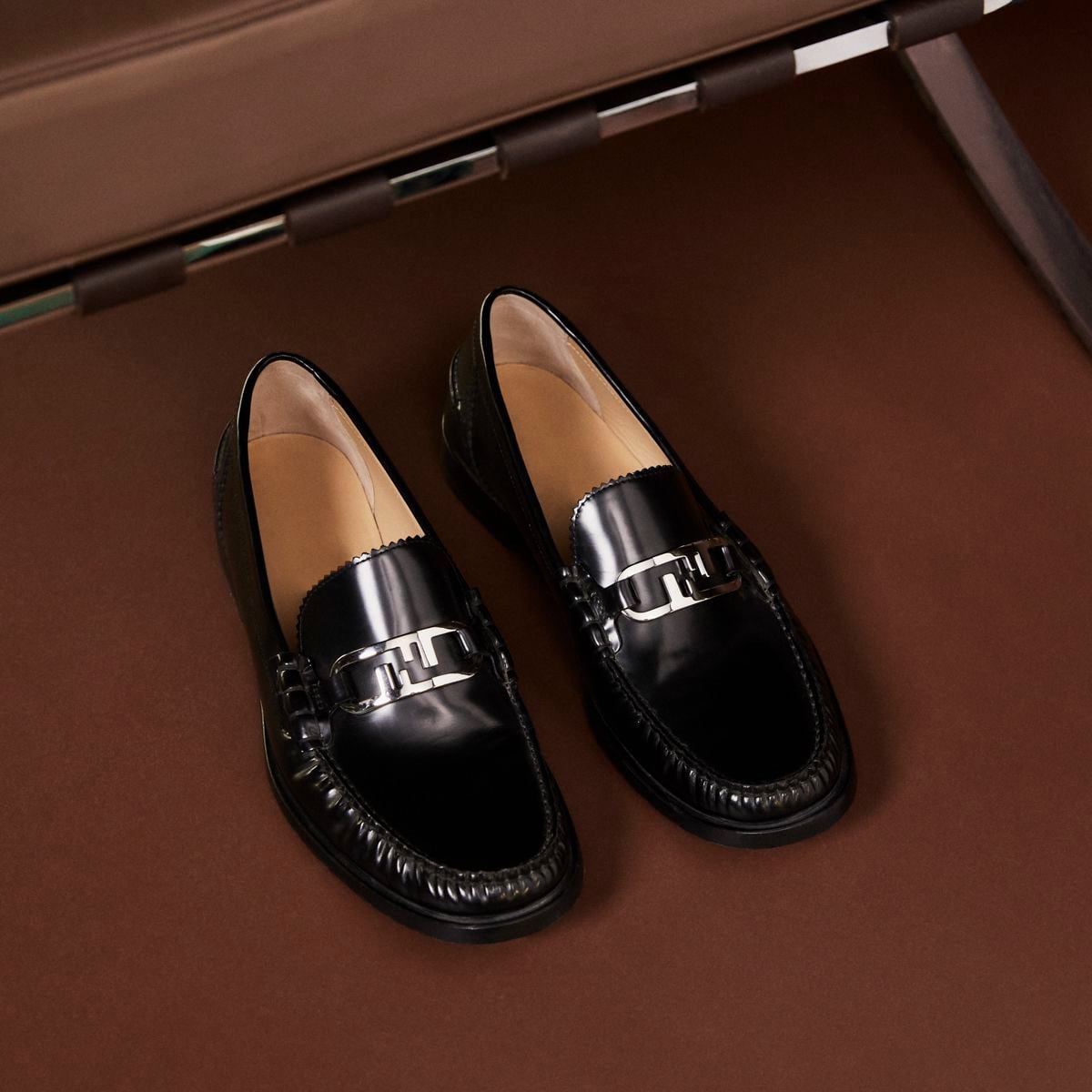 Mocasines de piel de Fendi